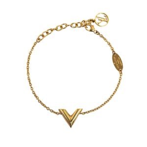 Gold Louis Vuitton Essential V Bracelet | AlmaBagz