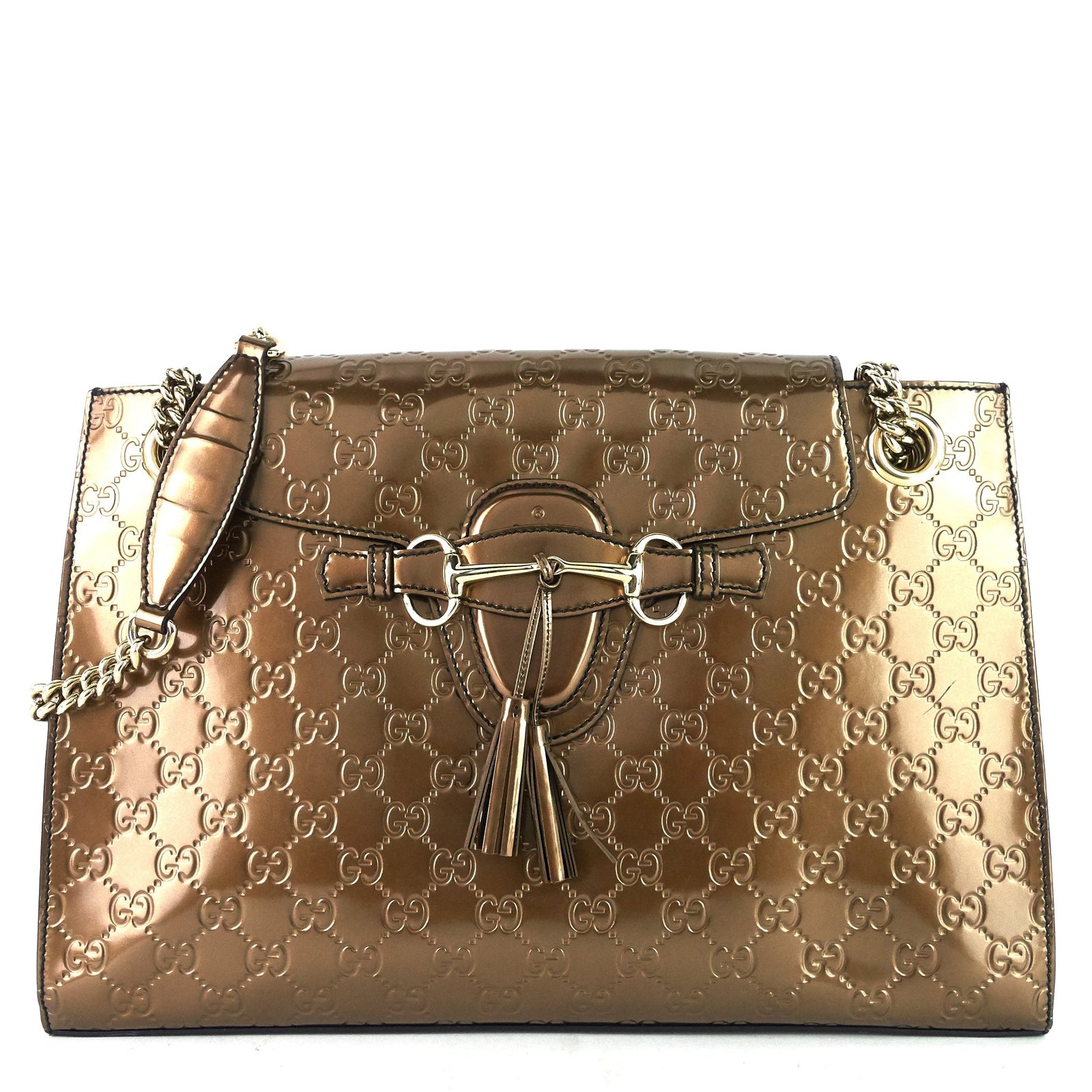 Emily Large Guccissima Patent Leather Bag | AlmaBagz - Image 10