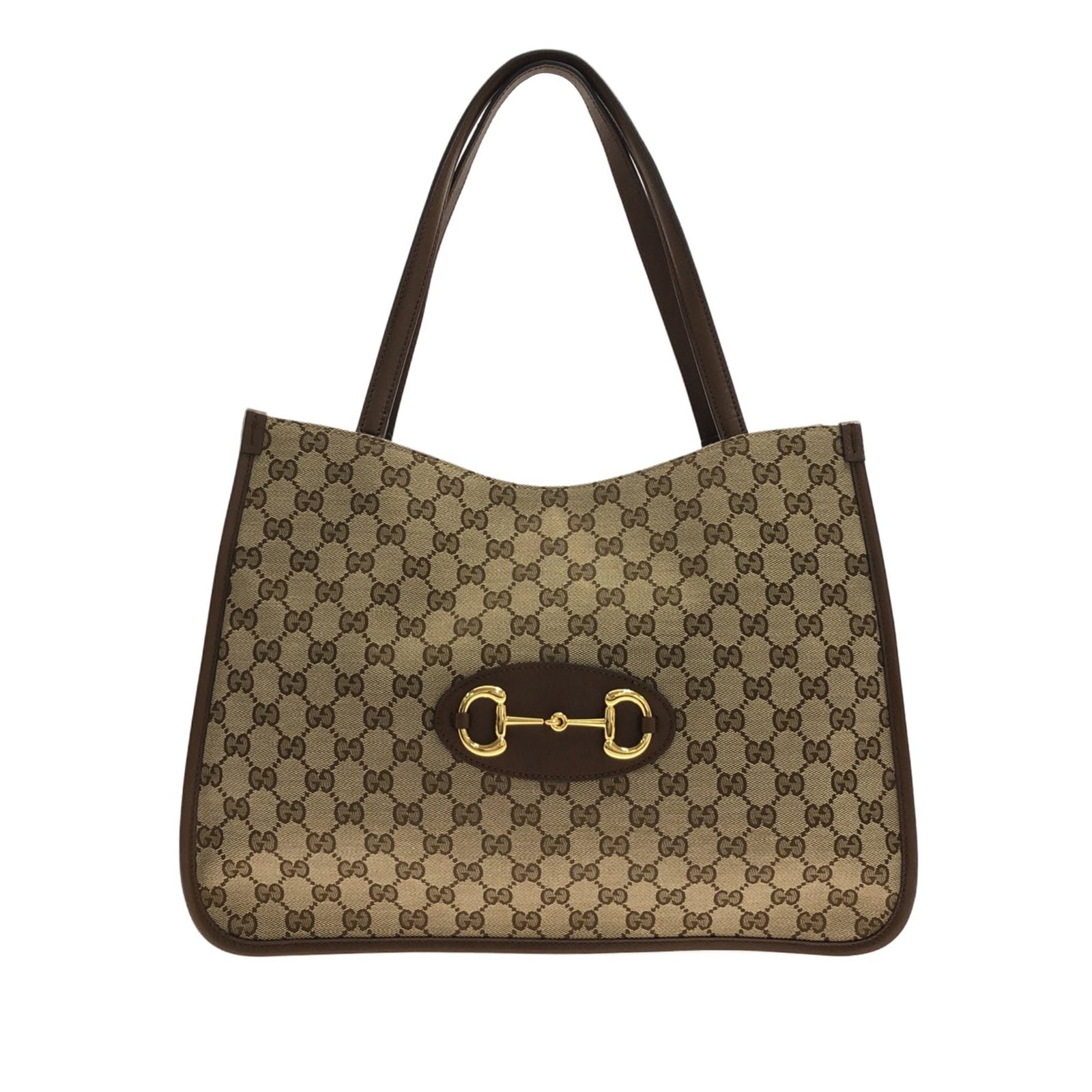 Brown Gucci GG Canvas Horsebit 1955 Tote Bag | AlmaBagz - Image 13