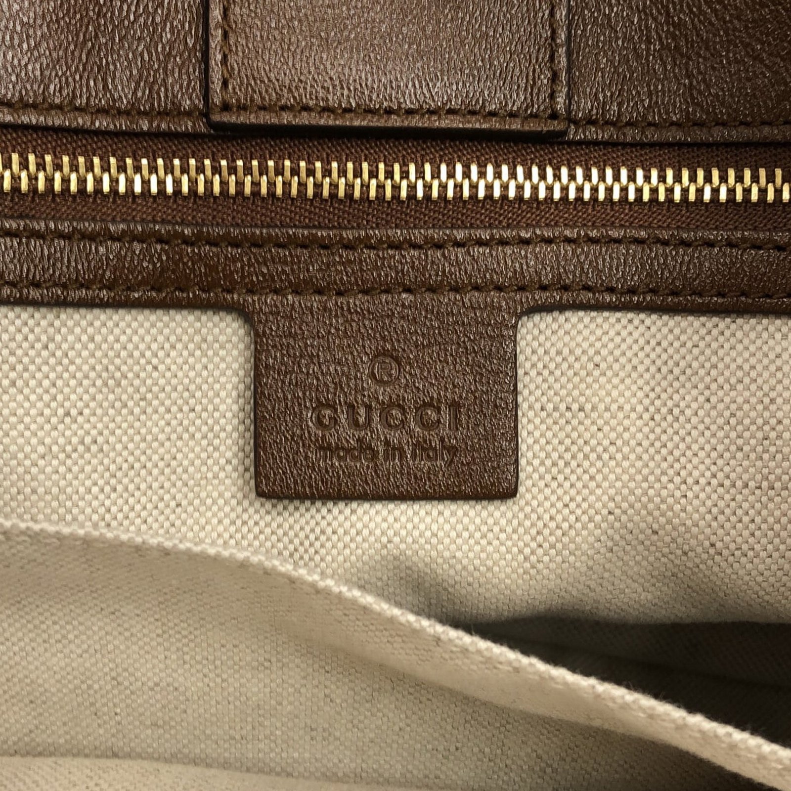 Brown Gucci GG Canvas Horsebit 1955 Tote Bag | AlmaBagz - Image 5