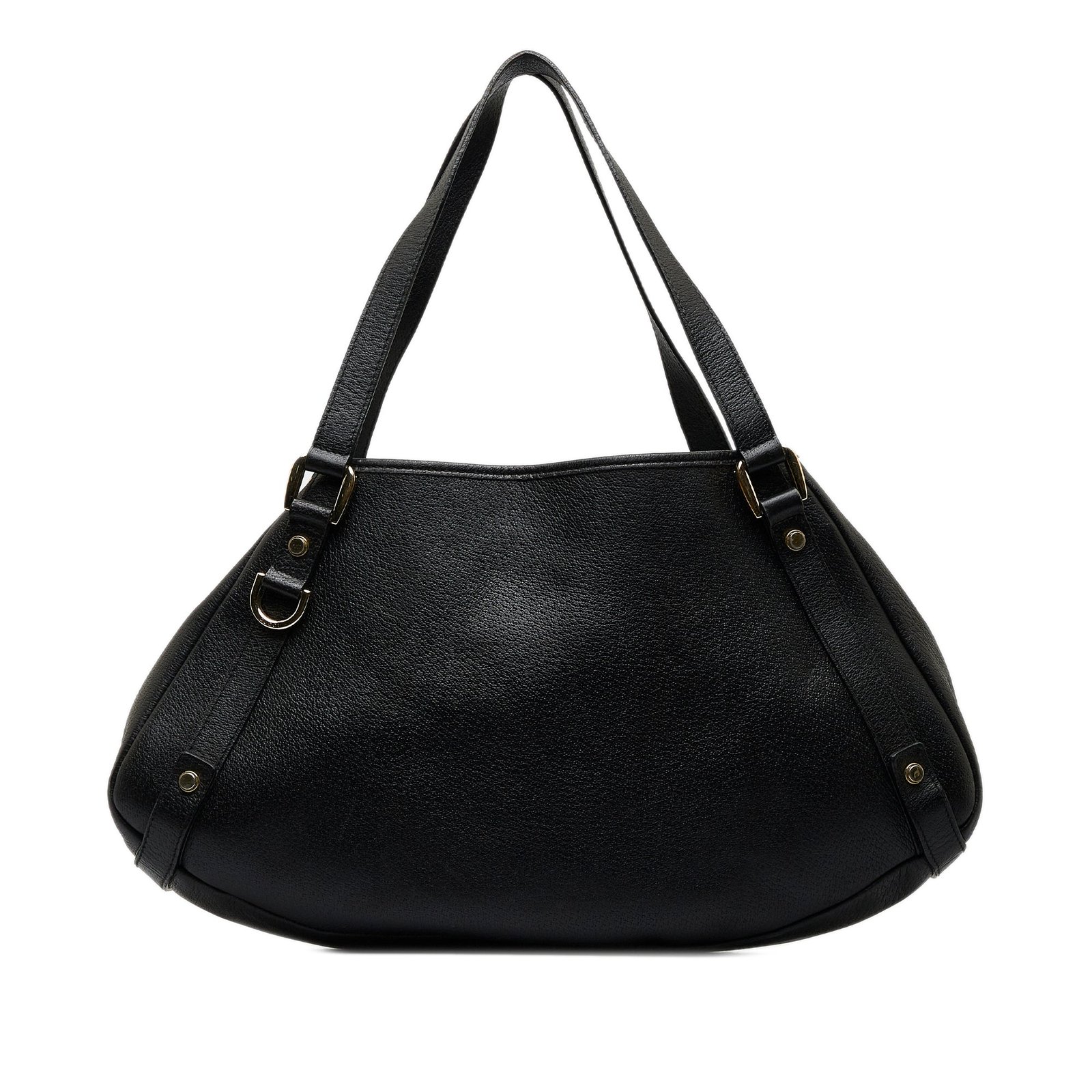 Black Gucci Leather Abbey Tote | AlmaBagz - Image 16