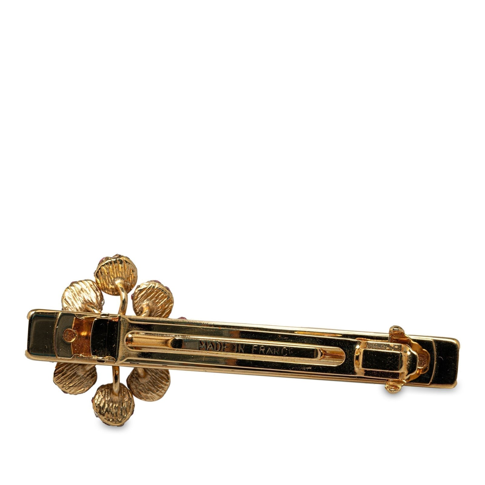 Gold Louis Vuitton Rhinestone 1001 Nuits Barette | AlmaBagz - Image 2