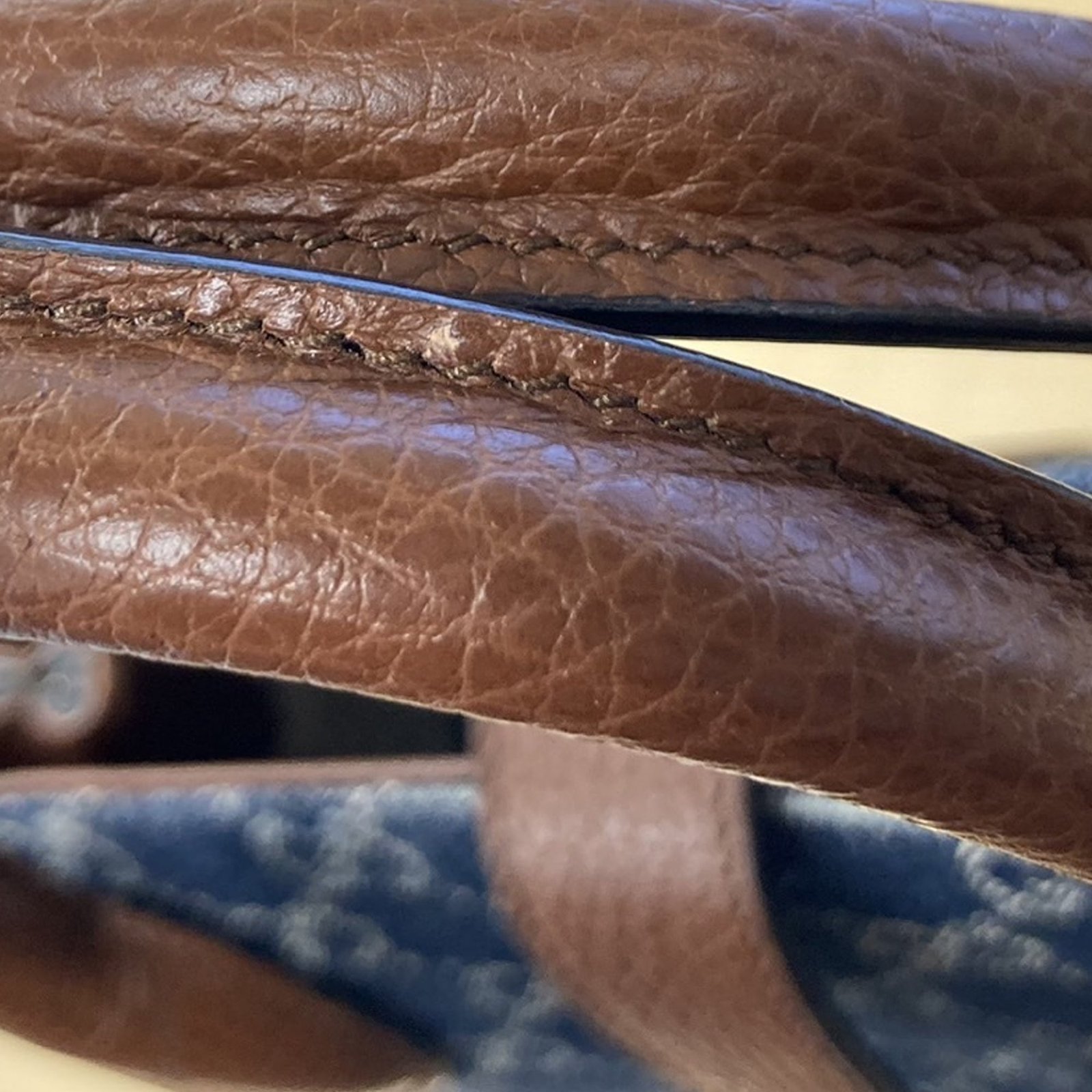 Blue Gucci Medium GG Denim Jackie 1961 Tote Satchel | AlmaBagz - Image 13