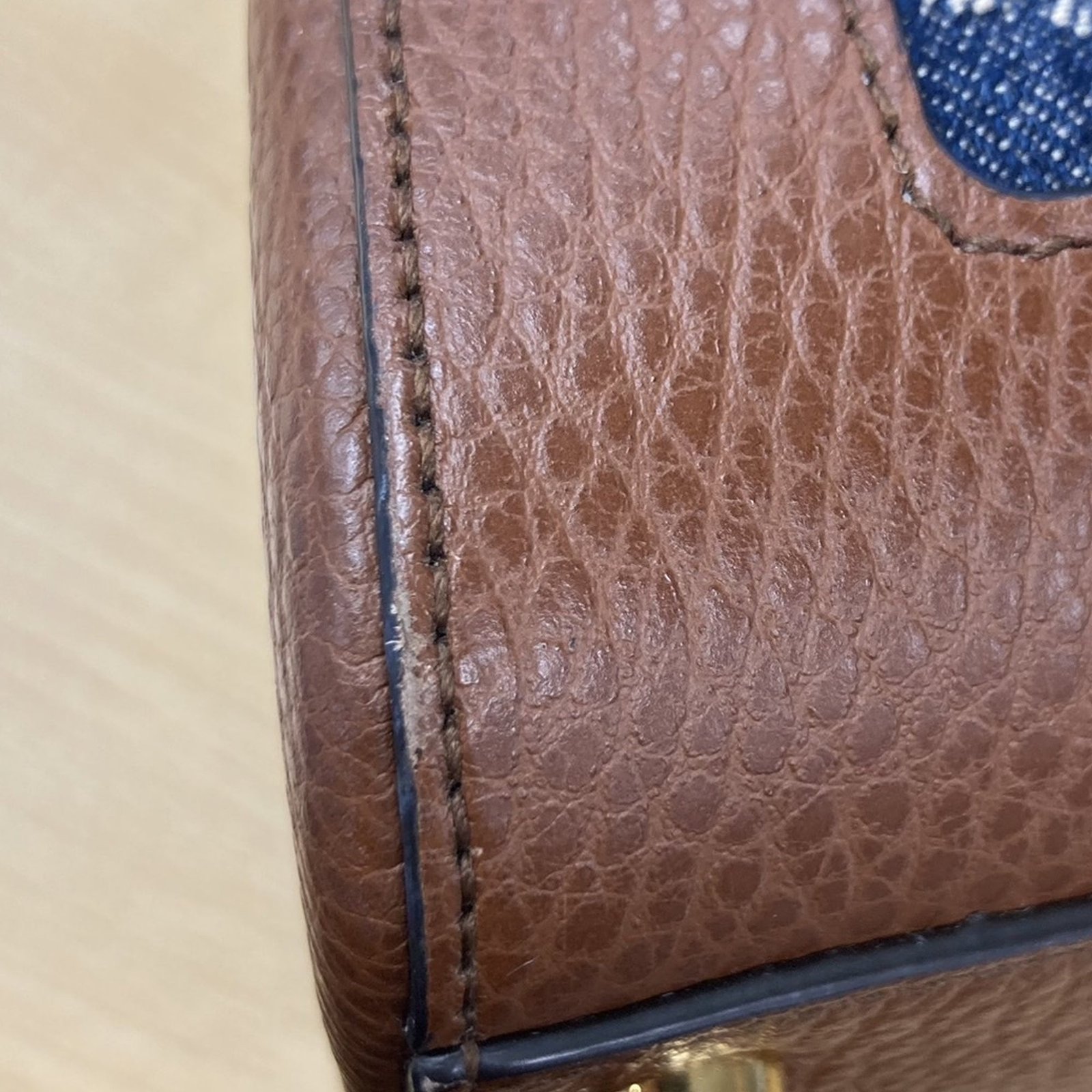 Blue Gucci Medium GG Denim Jackie 1961 Tote Satchel | AlmaBagz - Image 11