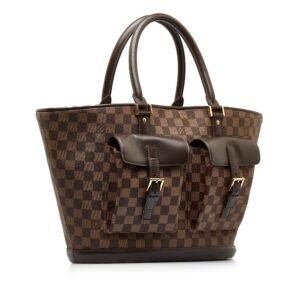 Brown Louis Vuitton Damier Ebene Manosque GM Tote Bag | AlmaBagz