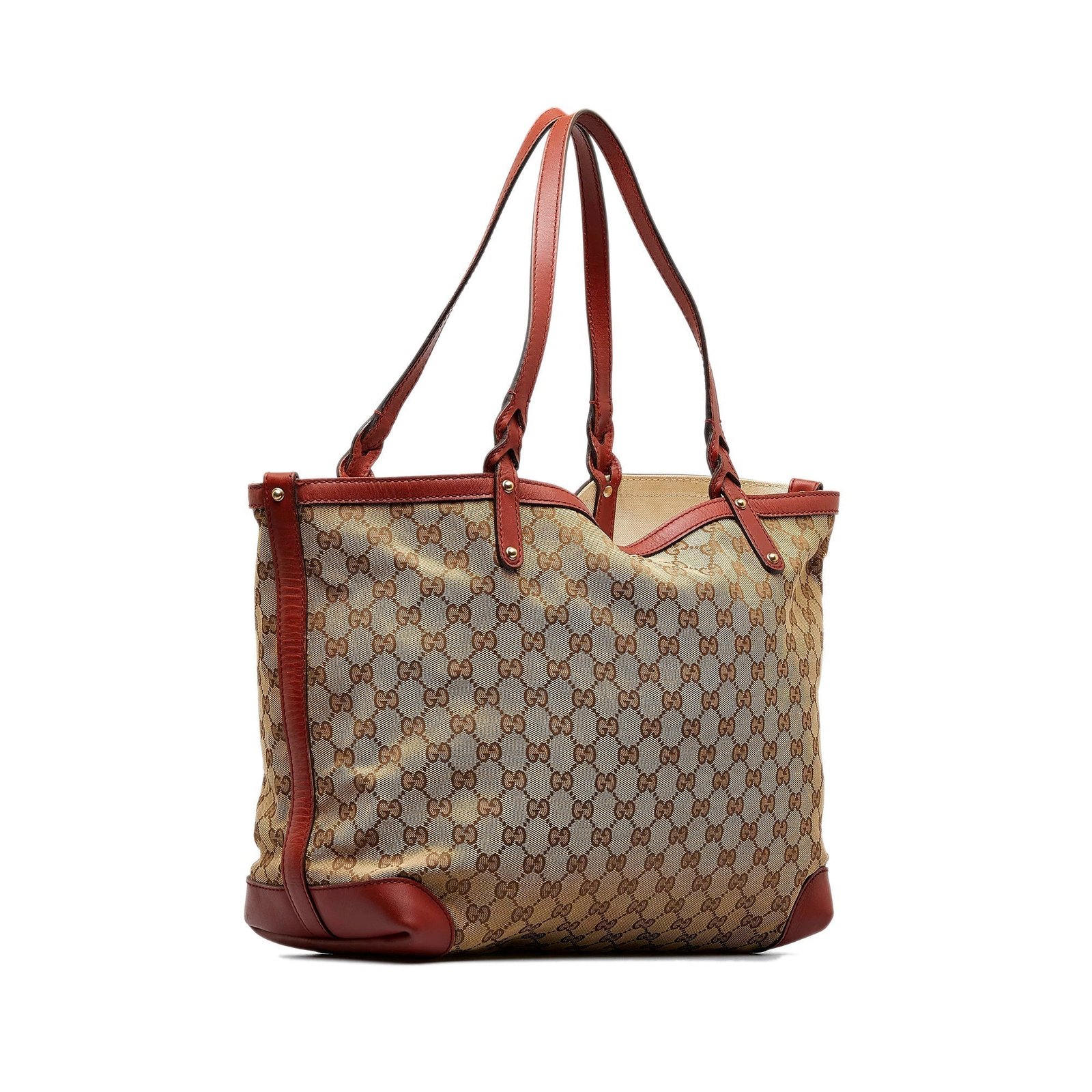 Brown Gucci GG Canvas Craft Tote Bag | AlmaBagz