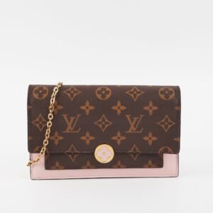 3/7 DOTD- Louis Vuitton Flore Wallet on Chain WOC Monogram/Pink | AlmaBagz