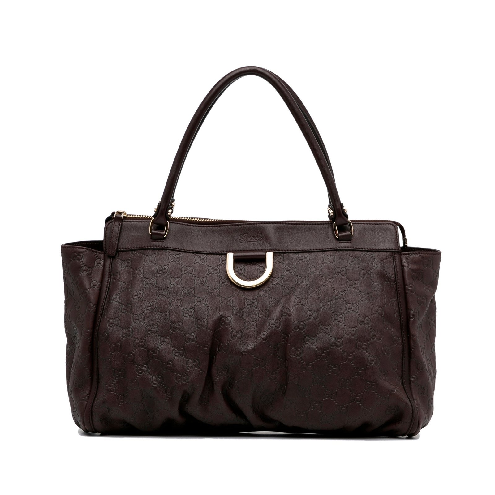 Brown Gucci Guccissima Abbey D-Ring Tote Bag | AlmaBagz - Image 14