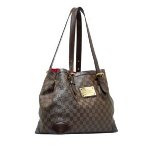 Brown Louis Vuitton Damier Ebene Hampstead MM Tote Bag | AlmaBagz