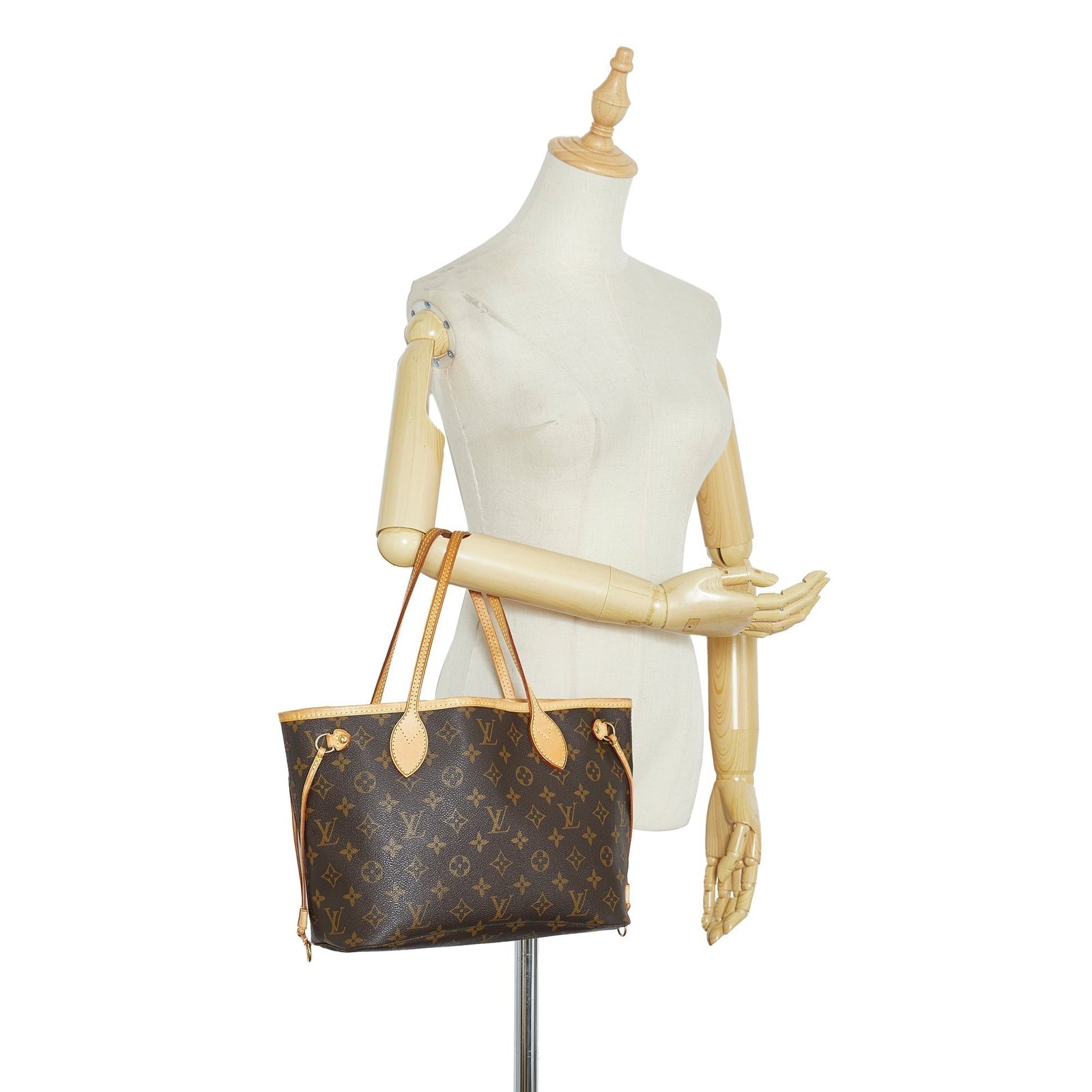 Brown Louis Vuitton Monogram Neverfull PM Tote Bag | AlmaBagz - Image 10
