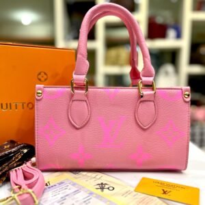 Elegant Women Bag - Louis Vuitton-Inspired Handbag with Long Belt & Brand Accessories (Pink) | AlmaBagz