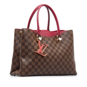 Brown Louis Vuitton Damier Ebene Riverside Tote Bag | AlmaBagz