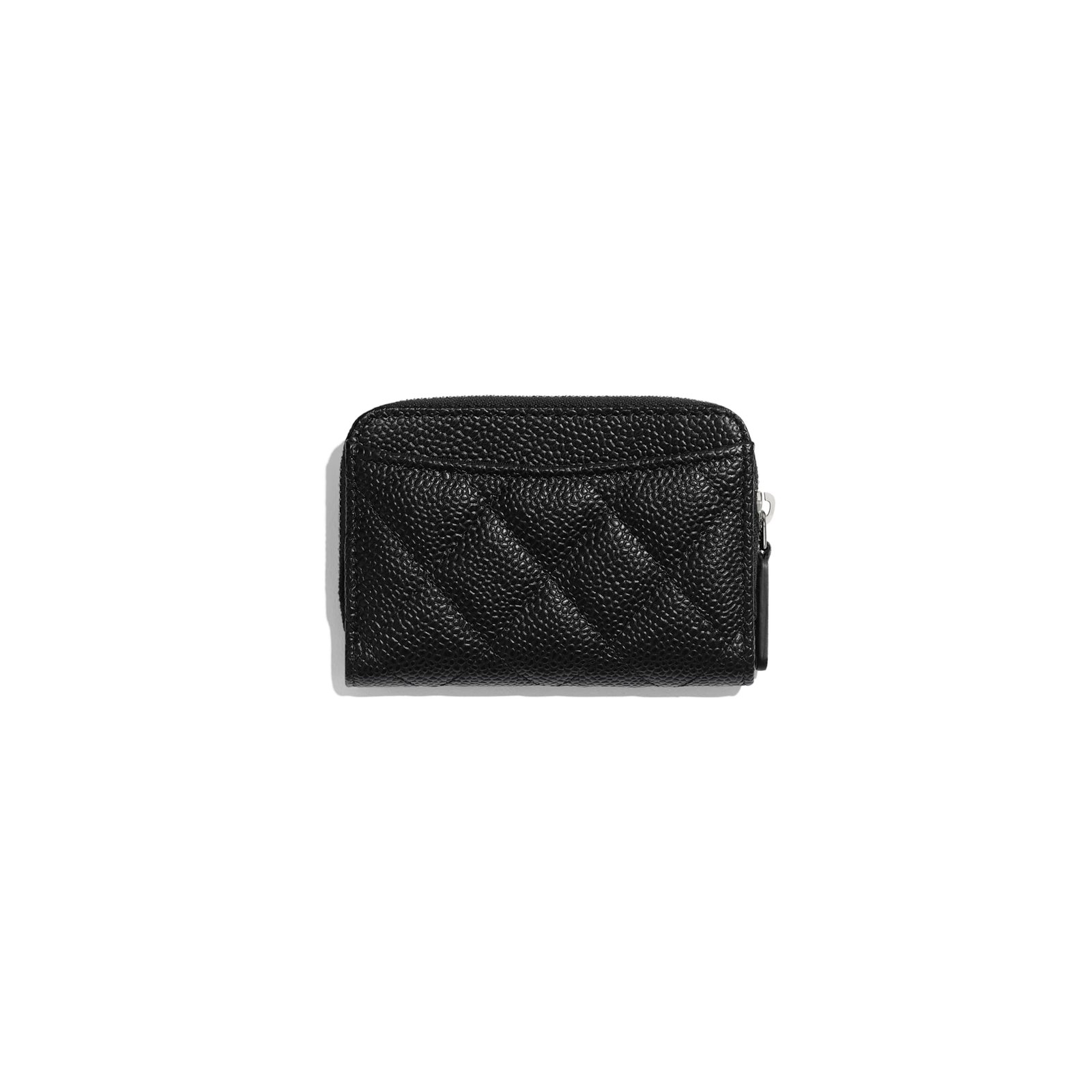 Chanel Classic Zipper Coin Purse SiLouis Vuittoner Tone Black | AlmaBagz