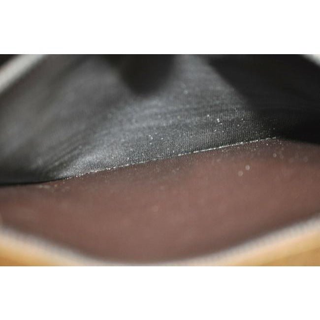 Early Gucci, brown leather saddle bag style, XL two-way shoulder bag or clutch with red and green striped edges | AlmaBagz - Image 3