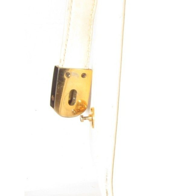 Early, Gucci, Jackie supple off-white colored leather XL hobo style shoulder bag with a gold horse-bit closure and accents, and two settings for the strap's length | AlmaBagz - Image 8
