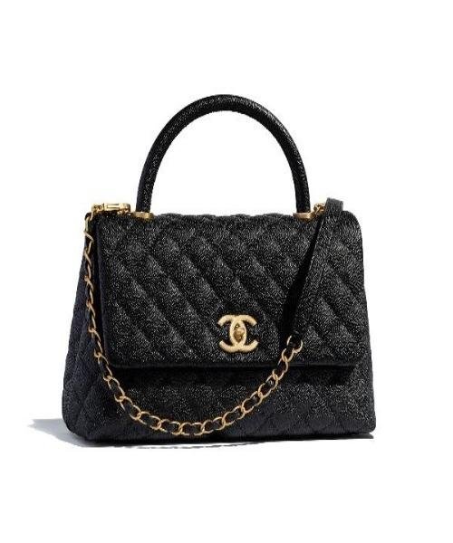 Chanel Small Flap Bag With Top Handle Black-SiLouis Vuittoner | AlmaBagz - Image 3