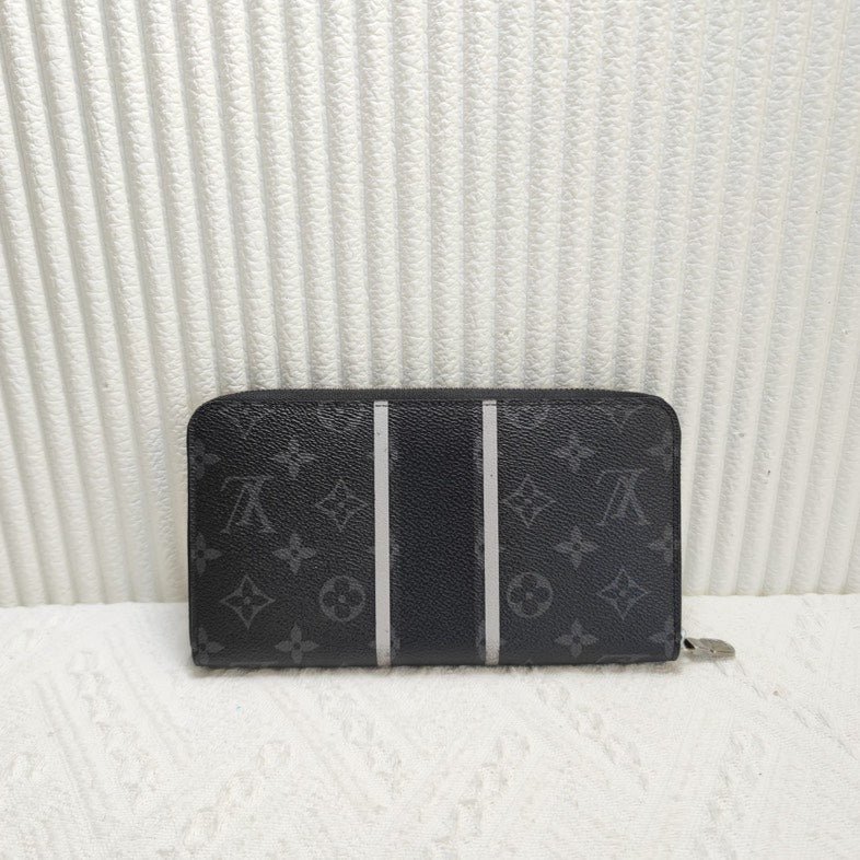 Full Set Preloved Louis Vuitton Monogram Eclipse Clutch Wallet Black | AlmaBagz - Image 2