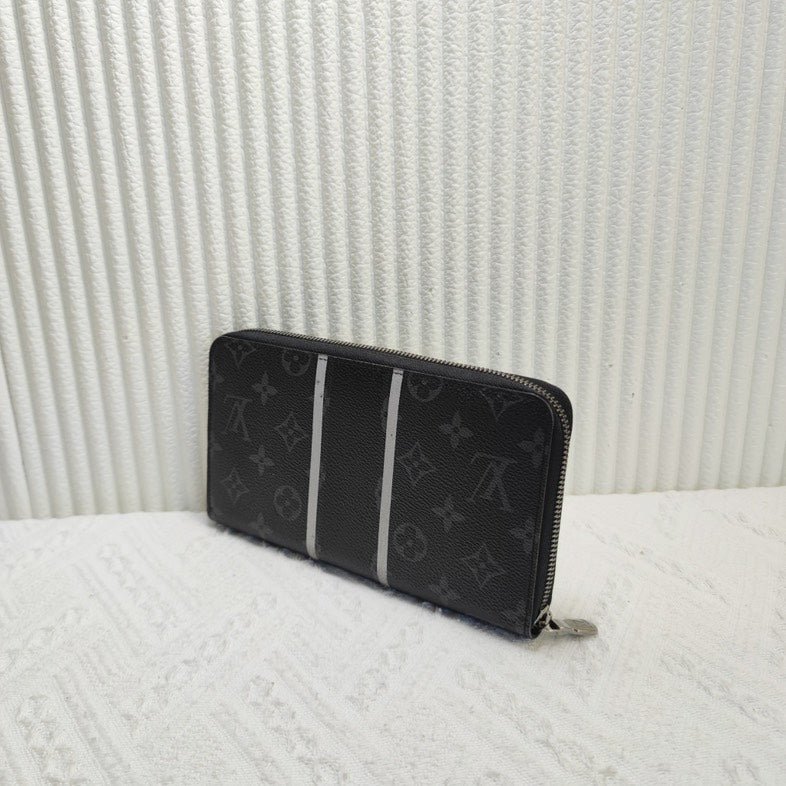 Full Set Preloved Louis Vuitton Monogram Eclipse Clutch Wallet Black | AlmaBagz - Image 4