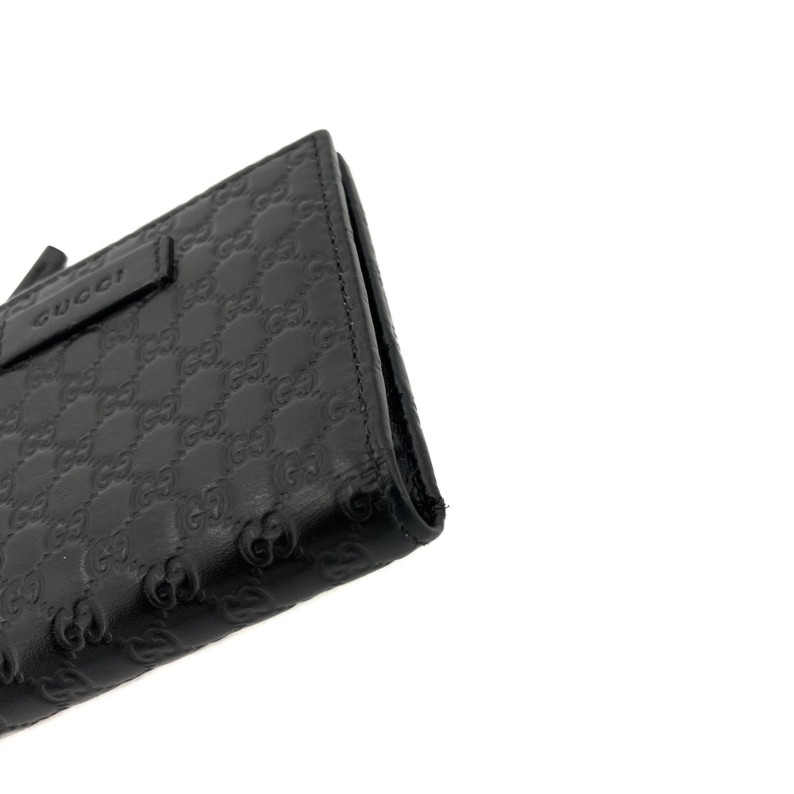 Envelope Guccissima Leather Black Wallet | AlmaBagz - Image 3