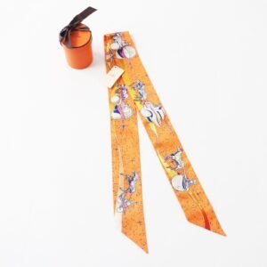 HERMES scarf Main: Silk Orenge/Jaune Twilly Women Used | AlmaBagz