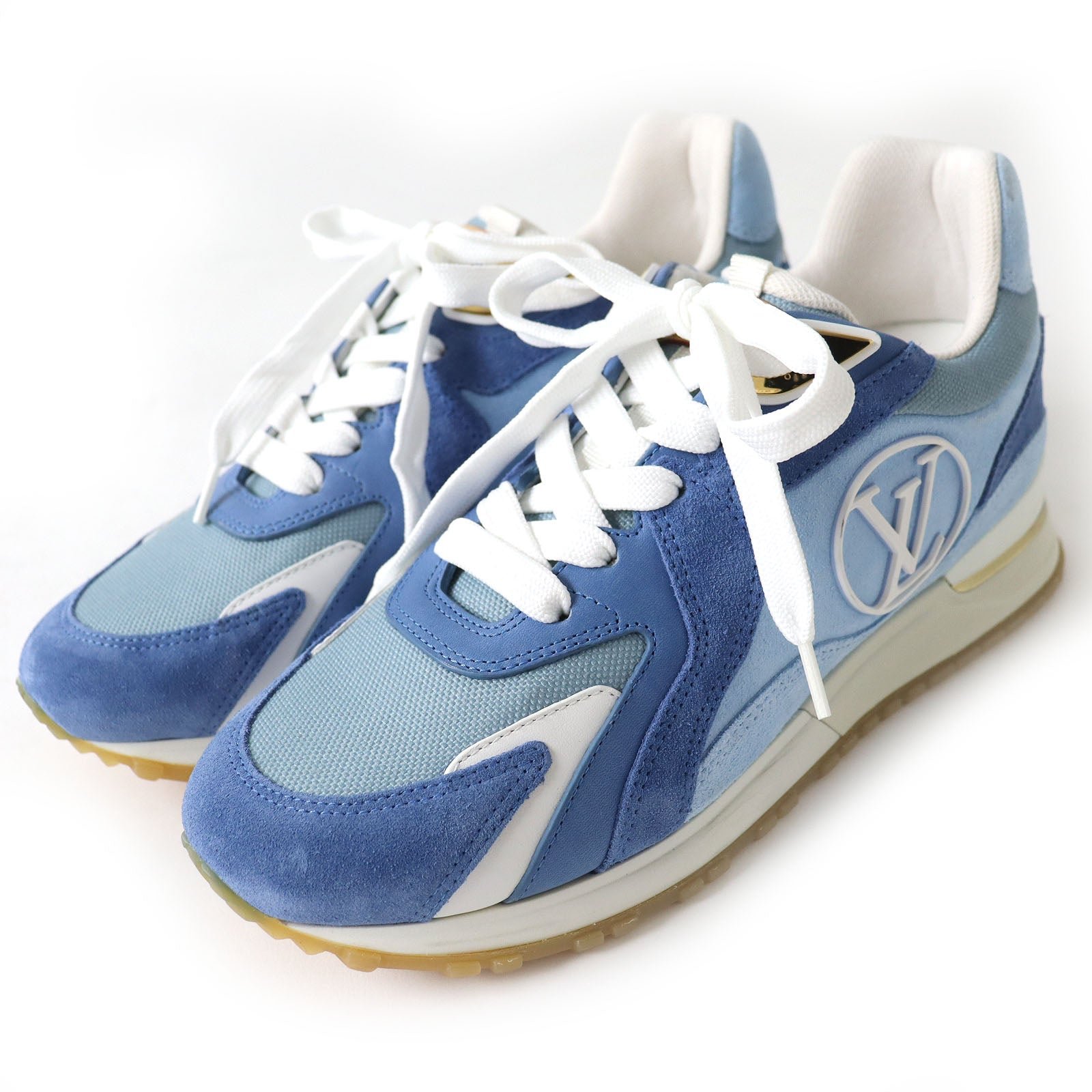 LOUIS VUITTON sneakers Suede Blue x White type Runaway line 35 1/2 | AlmaBagz - Image 14