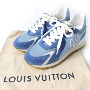 LOUIS VUITTON sneakers Suede Blue x White type Runaway line 35 1/2 | AlmaBagz