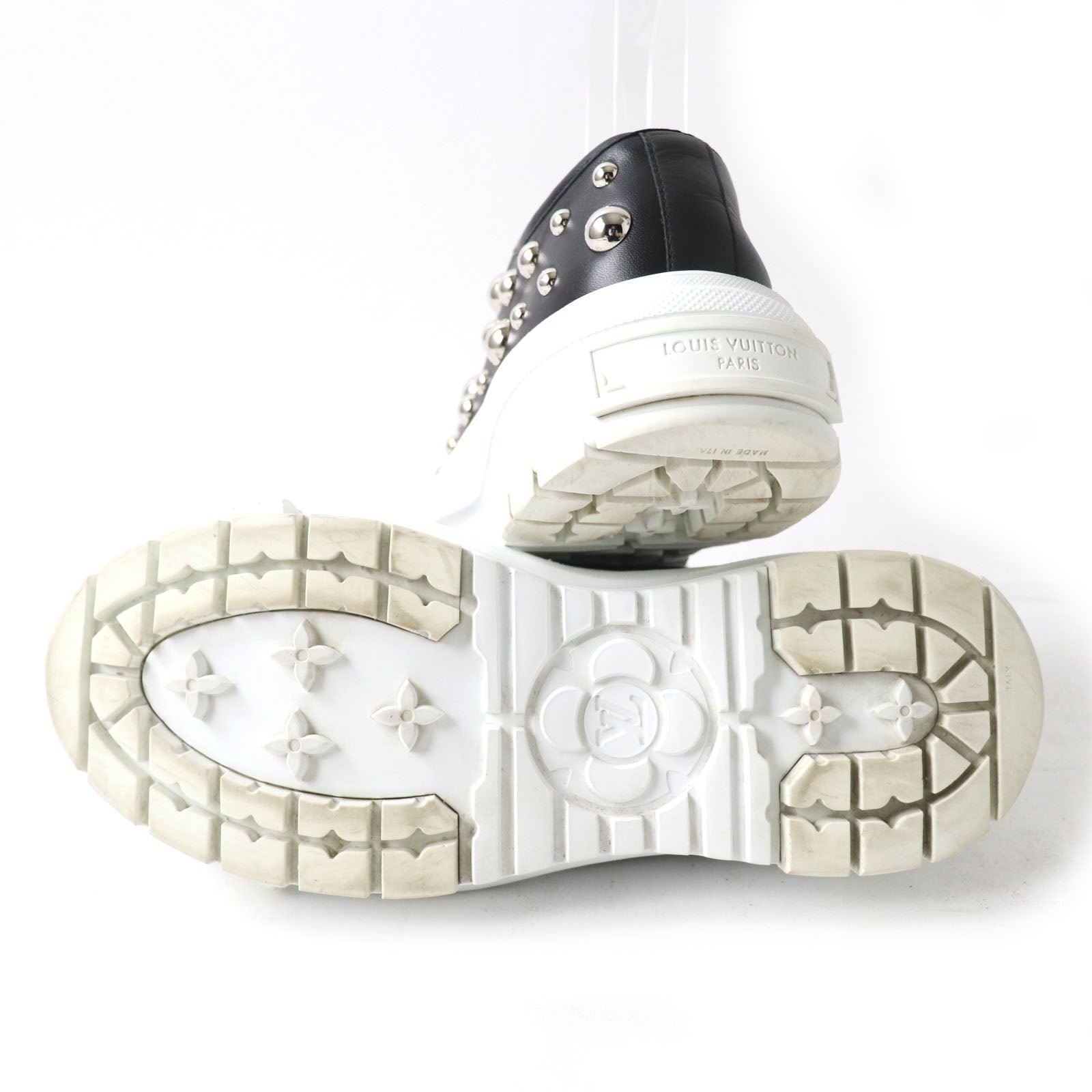 LOUIS VUITTON sneakers Main: Leather Black White Squad Line Yayoi Kusama Women 40 Used | AlmaBagz - Image 5
