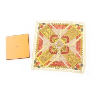 HERMES scarf cashmere Brown type Carre45 Brins d'Or Golden Branches | AlmaBagz
