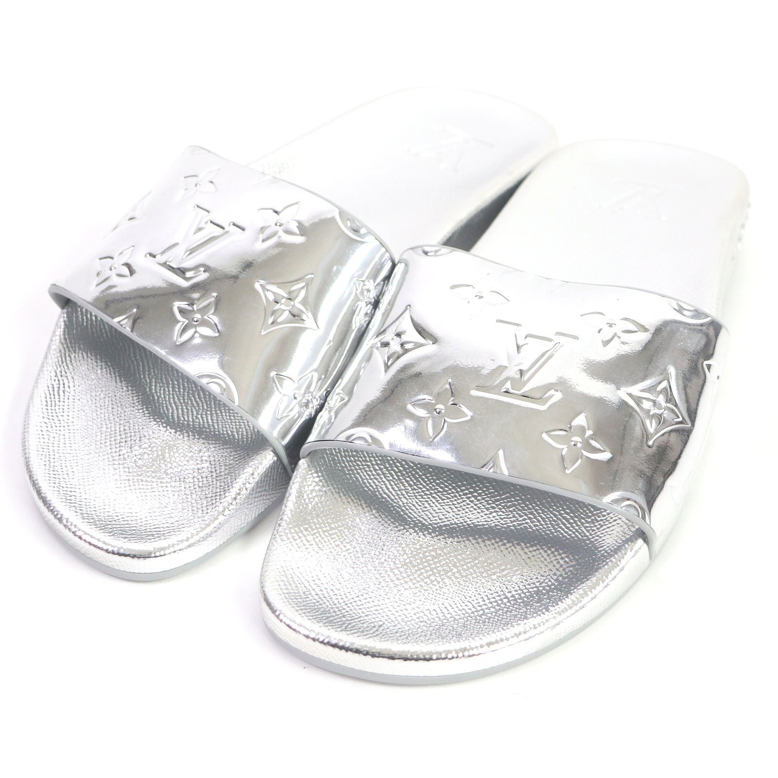 LOUIS VUITTON Sandals rubber Silver Waterfront line mules 5 | AlmaBagz - Image 9