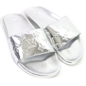 LOUIS VUITTON Sandals rubber Silver Waterfront line mules 5 | AlmaBagz