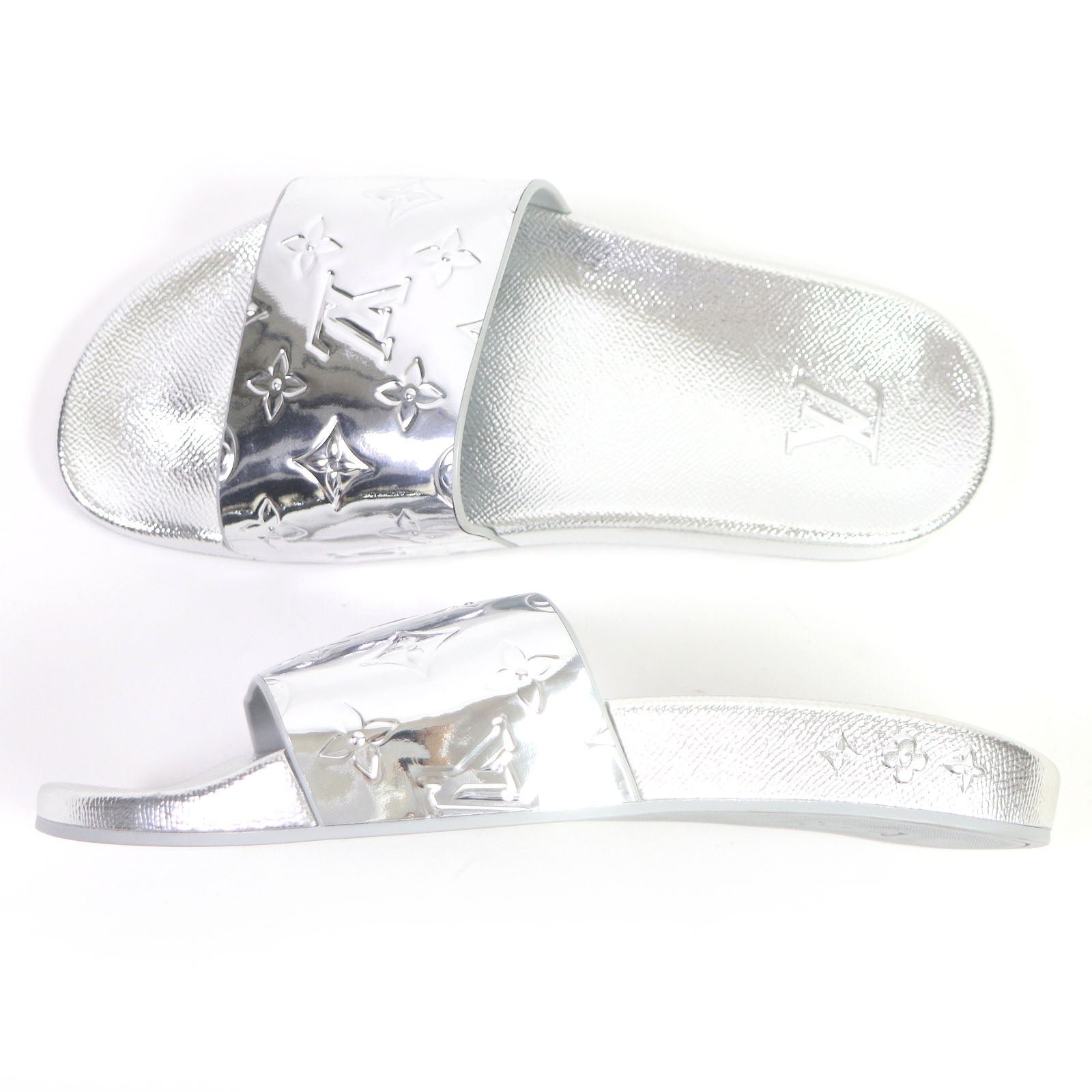LOUIS VUITTON Sandals rubber Silver Waterfront line mules 5 | AlmaBagz - Image 2