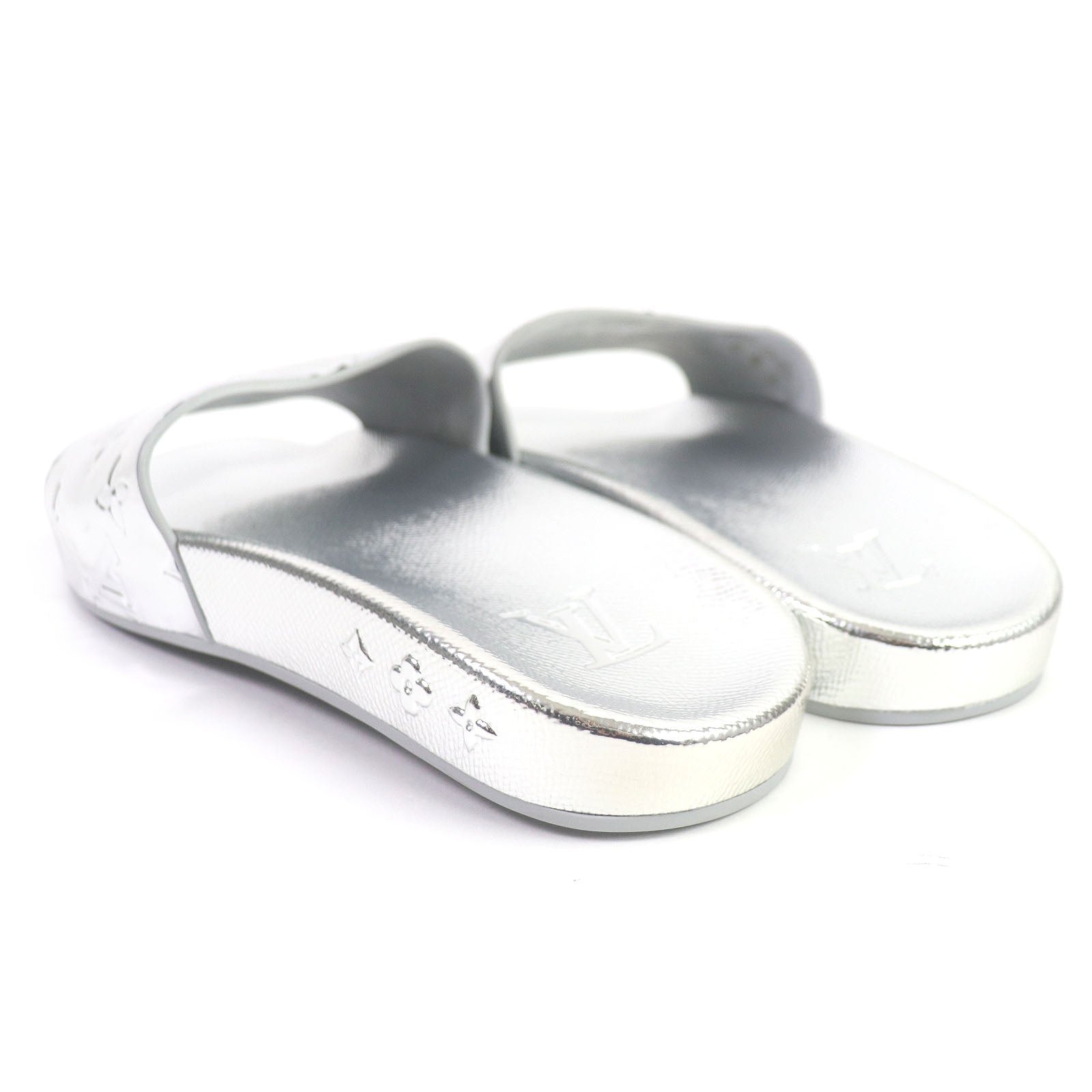 LOUIS VUITTON Sandals rubber Silver Waterfront line mules 5 | AlmaBagz - Image 4