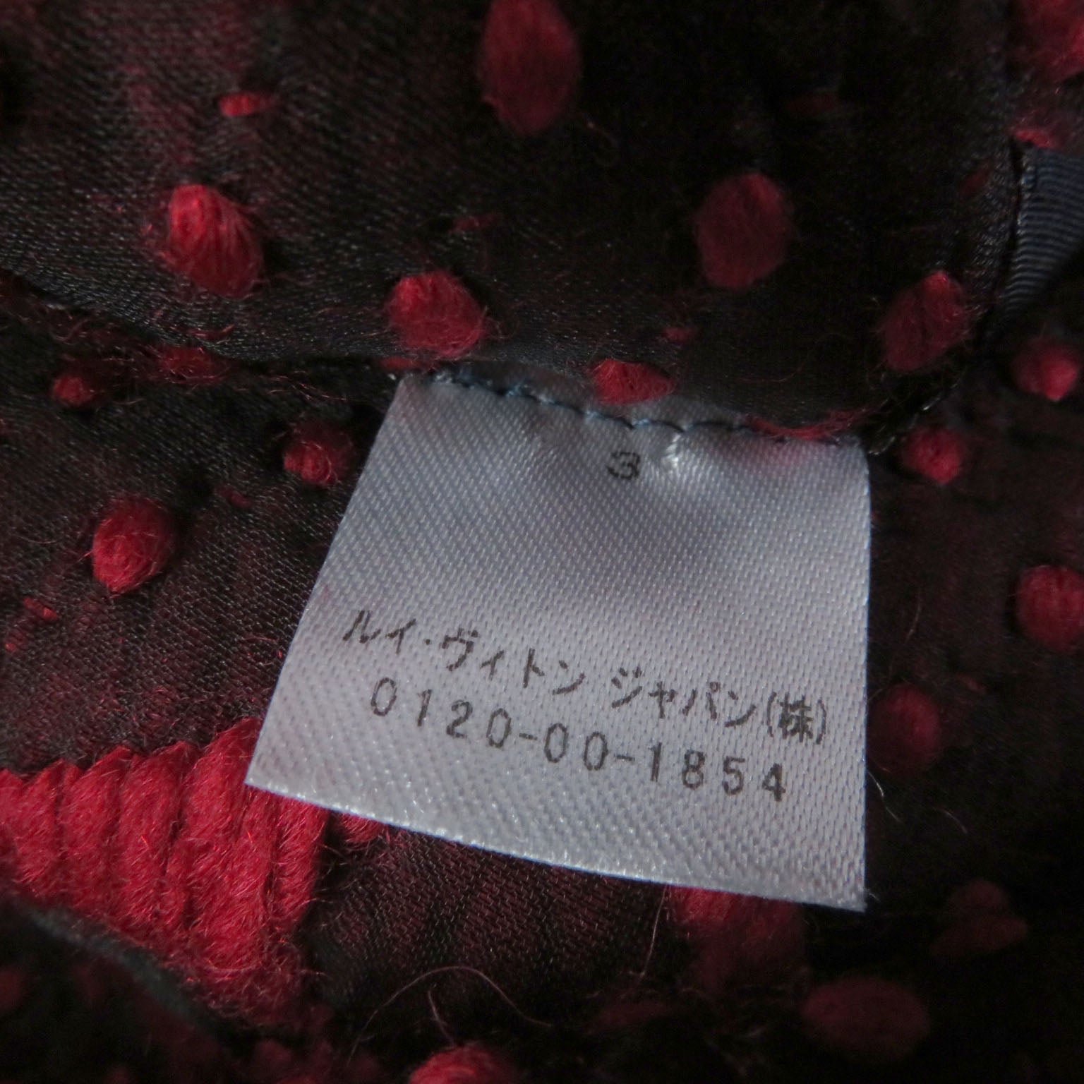 LOUIS VUITTON Scarf M72732 Main: 94% wool, Main: 6% silk Ruby Escalp Logo Mania Women Used | AlmaBagz - Image 6