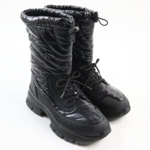 LOUIS VUITTON boots Nylon, Rubber black 2054 lines 7 | AlmaBagz