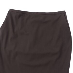 HERMES Tight Skirt wool Brown 42 | AlmaBagz