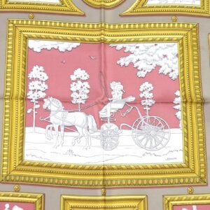HERMES Stall Main: 100% silk Smokey pink Carre90 Women Used | AlmaBagz