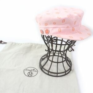 HERMES Casquette cotton Baby pink x orange Vauban | AlmaBagz