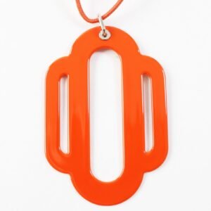 HERMES Necklace metal Orange pink Atrage | AlmaBagz