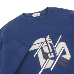 HERMES sweat cotton blue Chevaux en symmetry XL | AlmaBagz