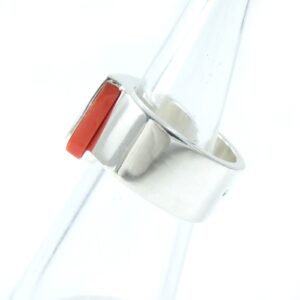 HERMES Ring SV925 Silver orange 50 | AlmaBagz