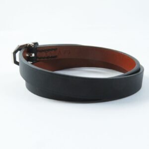 HERMES bracelet leather Black brown | AlmaBagz