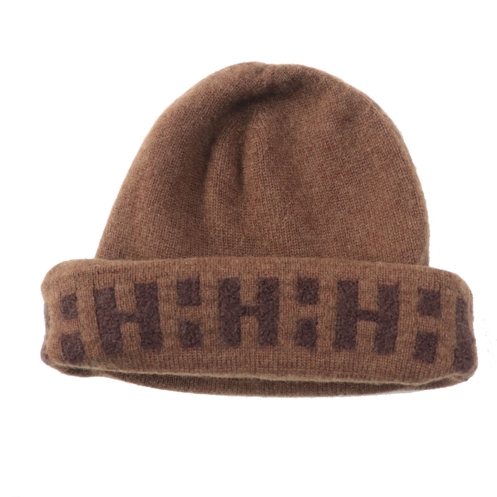 HERMES Knit cap cashmere Brown | AlmaBagz - Image 10