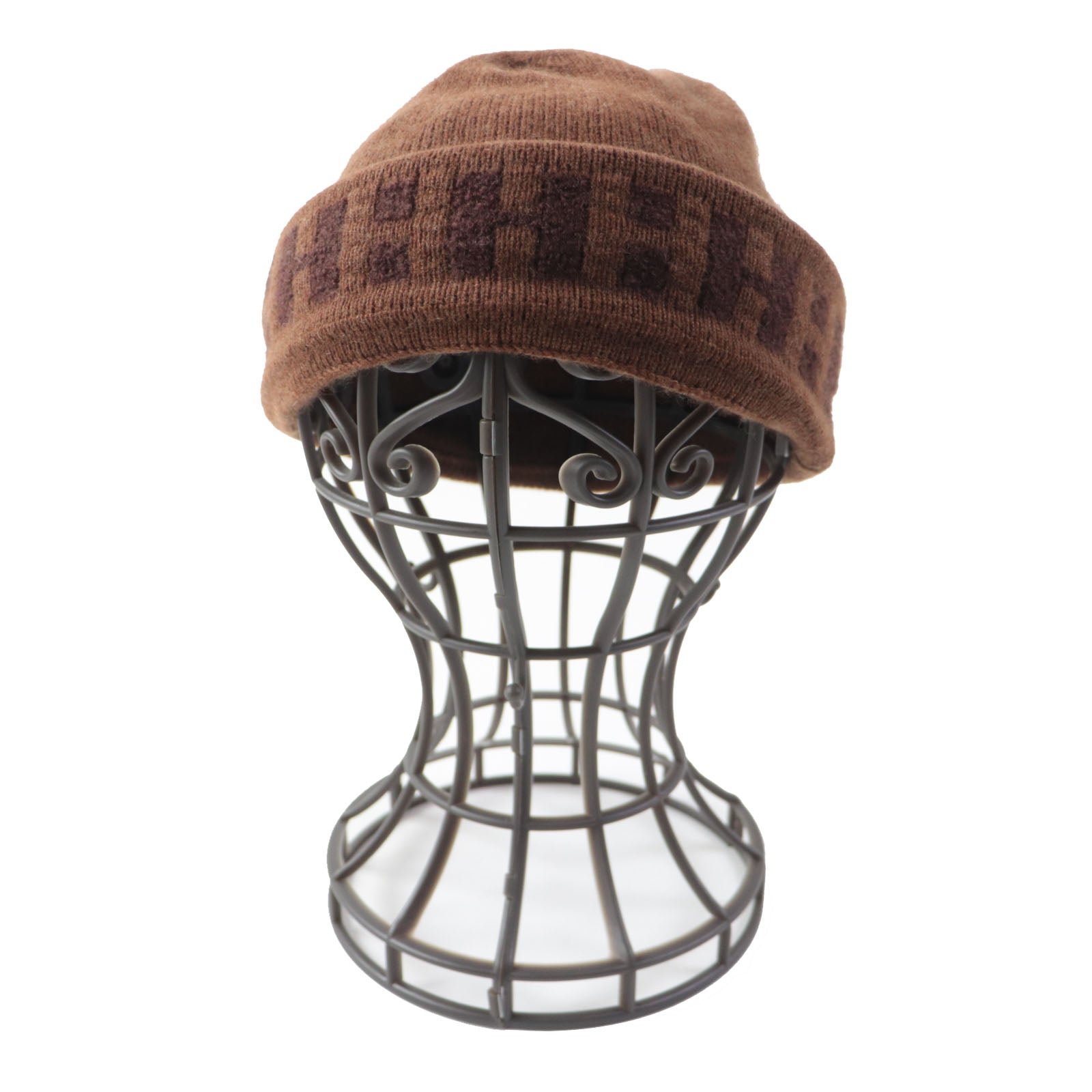 HERMES Knit cap cashmere Brown | AlmaBagz - Image 2