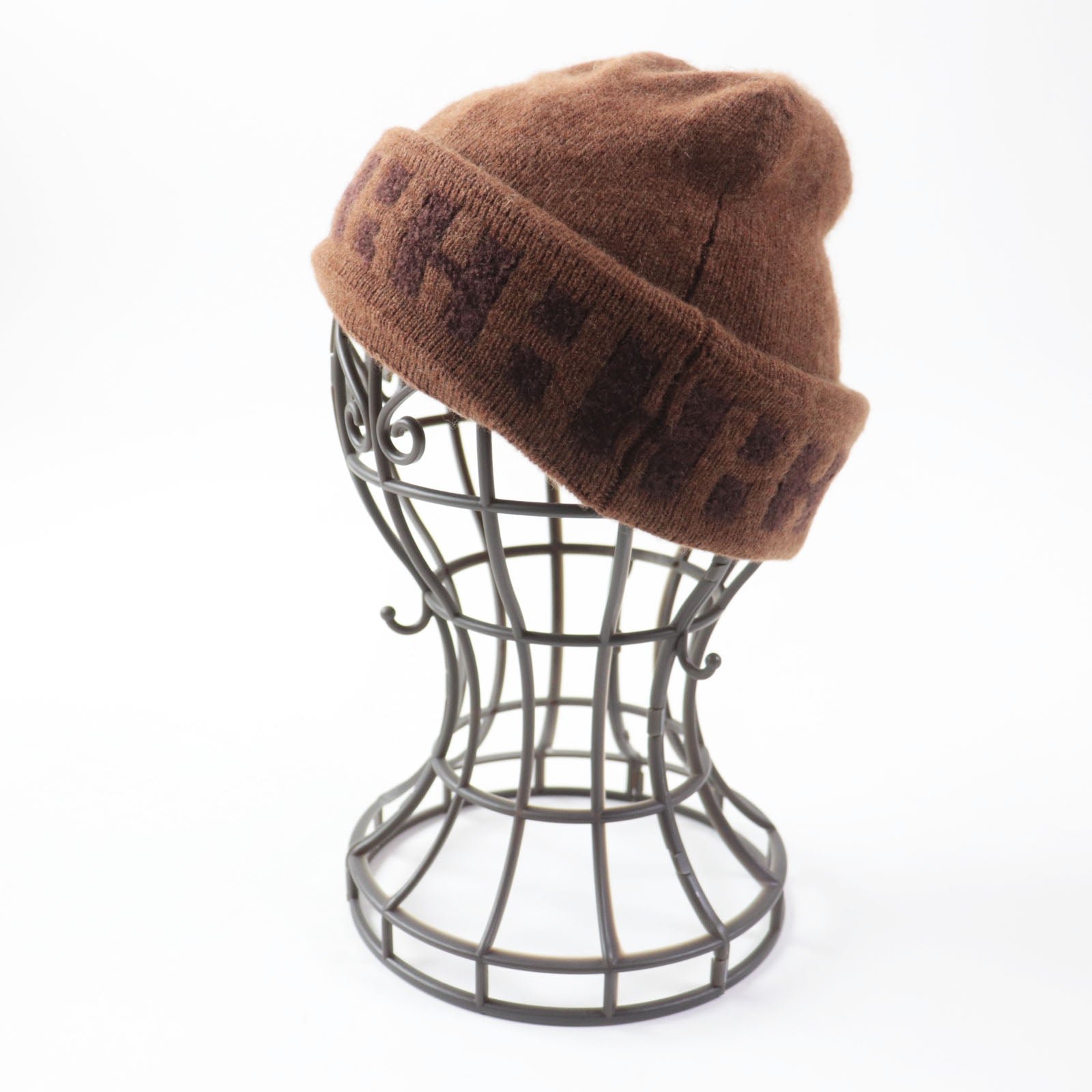 HERMES Knit cap cashmere Brown | AlmaBagz - Image 3