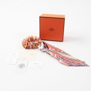 HERMES hair accessory silk Orange type Bella ROBE DU SOIR | AlmaBagz