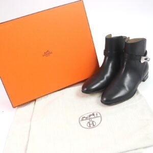 HERMES short boots H162133Z Main: Leather black Neo Women 36.5 Used | AlmaBagz