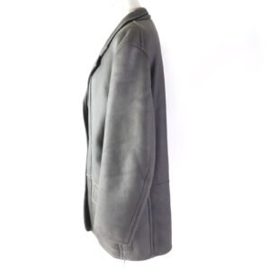 HERMES Mouton coat Main: Lamb leather gray Women 38 Used | AlmaBagz