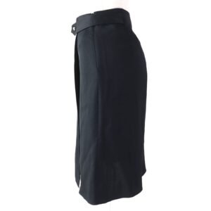 HERMES skirt 17-7300 Rayon Dark navy 38 | AlmaBagz