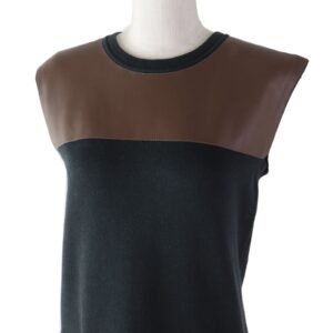 HERMES one piece cotton Black brown 34 | AlmaBagz