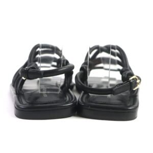 LOUIS VUITTON Sandals leather black 36 1/2 | AlmaBagz